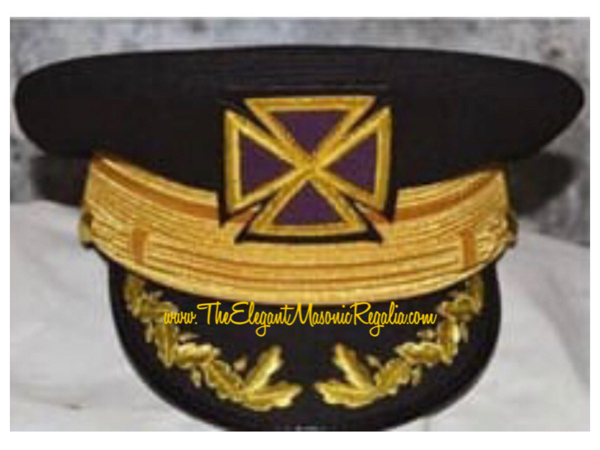 Masonic Knight fashion Templar Purple Grand Prior Cap Hat Crown