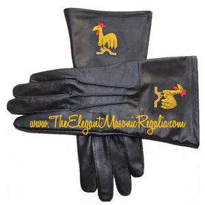 Knights Templar Captain General Leather Gauntlet Gloves