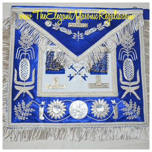 Treasurer Blue Satin Masonic Apron