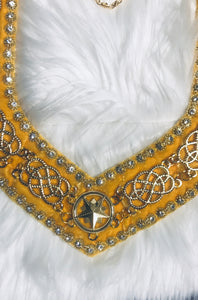 Close up view tip of Gold Masonic Collar