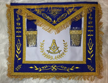 Load image into Gallery viewer, Past Master (Event) Apron Royal Blue Gold Embroidery with Fringe
