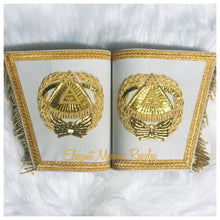 Load image into Gallery viewer, White Grand Master Masonic Cuffs
