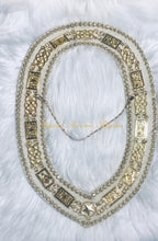 Load image into Gallery viewer, Master Mason Masonic Collar (White velvet and gold plated masonic symbols)
