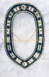 Blue House Worshipful Master Collar - Masonic Regalia
